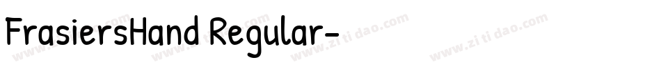 FrasiersHand Regular字体转换
